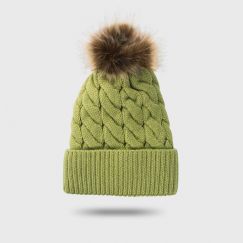 Woolen Cap Thickening Velvet Keeping Warm Solid Color Knit Hat