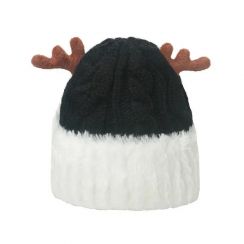 Cartoon Style Cute Antlers Eaveless Wool Cap