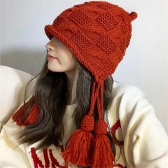 Casual Simple Style Solid Color Eaveless Wool Cap
