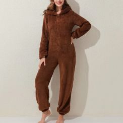 2 Set Winter Hooded Cute One-Piece Pajamas