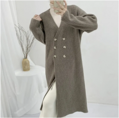 Womens Long Knitted Cardigan